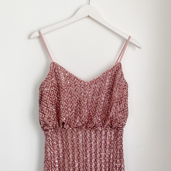 Vince camuto pink Sequin Blouson Sheath Dress Size 2 Nwot - Picture 4 of 9